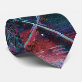Krawatte der Zugtrassen Wasserfarben (Gerollt)