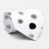 Krawatte des Abstrakten Kreises Schwarz-Weiß-Muste (Gerollt)