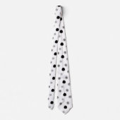 Krawatte des Abstrakten Kreises Schwarz-Weiß-Muste (Rückseite)