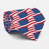Krawatte des amerikanischen Flaggengleitmusters (Gerollt)