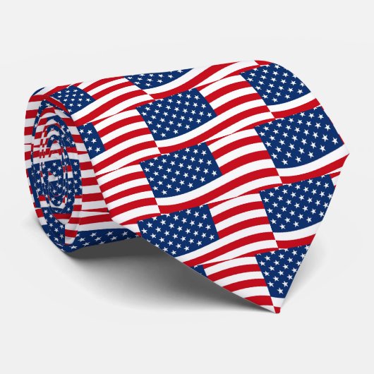 Krawatte des amerikanischen Flaggengleitmusters (Gerollt)