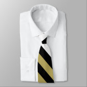 Krawatte des eleganten braunen Schwarz-Weiß-Streif (Gebunden)