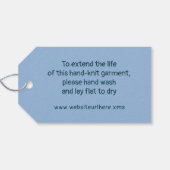 Krawatte des Glasfaserkabels für Schafwolle auf Ta Geschenkanhänger (Rückseite Horizontal)