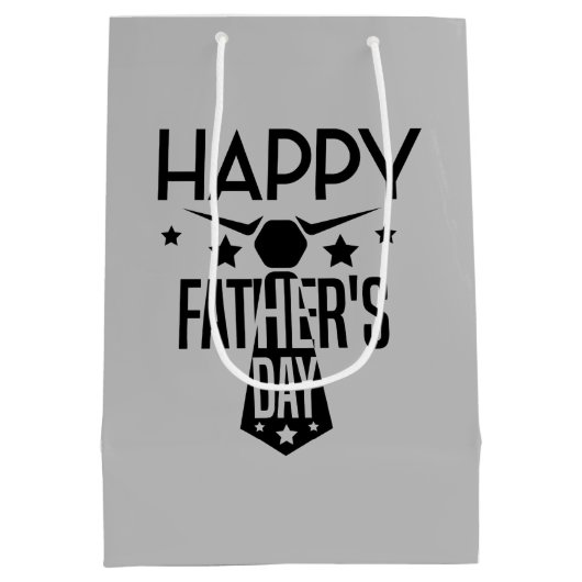 Krawatte des glücklichen Vaters Mittlere Geschenktüte (Rückseite)
