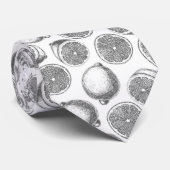 Krawatte des handgezogenen Zitronenmusters (Gerollt)