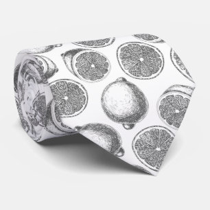 Krawatte des handgezogenen Zitronenmusters