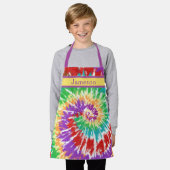 KRAWATTE des Kindes, gedrossener Regenbogenwirl - Schürze (Getragen)