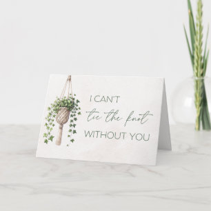 "Krawatte des Knotens" Greenery Bridesmaid Vorschl Karte