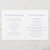 Krawatte des Knotens lila Hochzeitsprogramme (Rückseite)