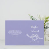 Krawatte des Knotens lila Hochzeitsprogramme (Stehend Vorderseite)