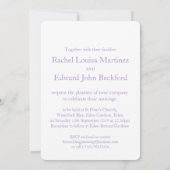 Krawatte des Knotens lila weiße Einladung (Rückseite)