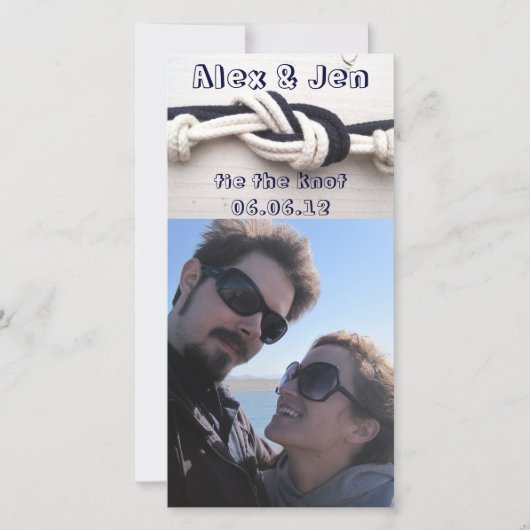 Krawatte des Knotens Save the Date (Vorderseite)