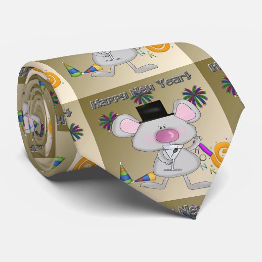 Krawatte des neuen Jahres Mäuse (Gerollt)