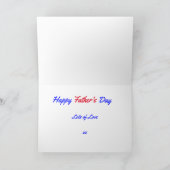 Krawatte des personalisierten Glücks zum Vater Karte (Innenseite)