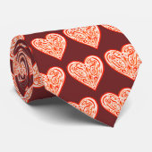 Krawatte des roten Herzens (Gerollt)