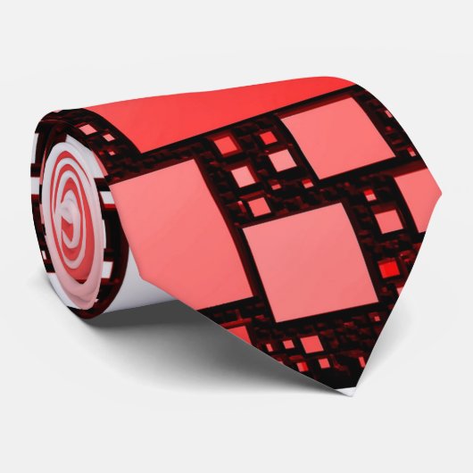 Krawatte des Tanzes Rot und Weiß Platz (Gerollt)