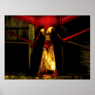 Krawatte des Teufels mit blutigen Ribbons Poster