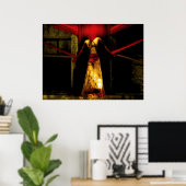Krawatte des Teufels mit blutigen Ribbons Poster (Heimbüro)