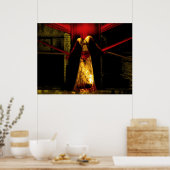 Krawatte des Teufels mit blutigen Ribbons Poster (Küche)