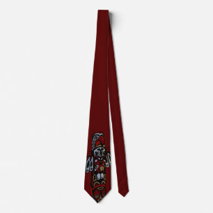 Krawatte des Totem Pole Art Krawatte Necktie