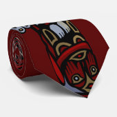 Krawatte des Totem Pole Art Krawatte Necktie (Gerollt)