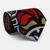 Krawatte des Totem Pole Art Krawatte Necktie (Gerollt)