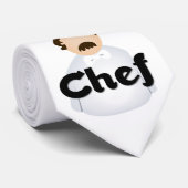 Krawatte des weißen Koch (Gerollt)