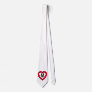Krawatte Diamond Rote Rosen Herz mit Aktiva
