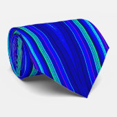 Krawatte Diamond Stretch - Ozean (Gerollt)