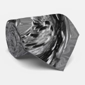 Krawatte Die Blume ist grau/grau (Gerollt)