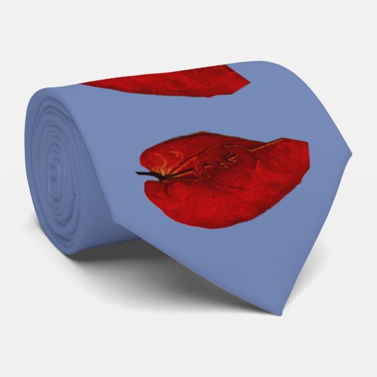 Krawatte, die das Rot-Blätter-Fallen zeigt Krawatte (Gerollt)