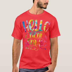 Krawatte Die Hallo 5. Klasse zurück zur Schule Leh T-Shirt