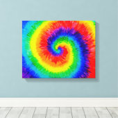 Krawatte Die Regenbogen in der Alkoholtinte Leinwanddruck (Insitu (Holzboden))