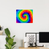 Krawatte Die Regenbogen in der Alkoholtinte Poster (Heimbüro)