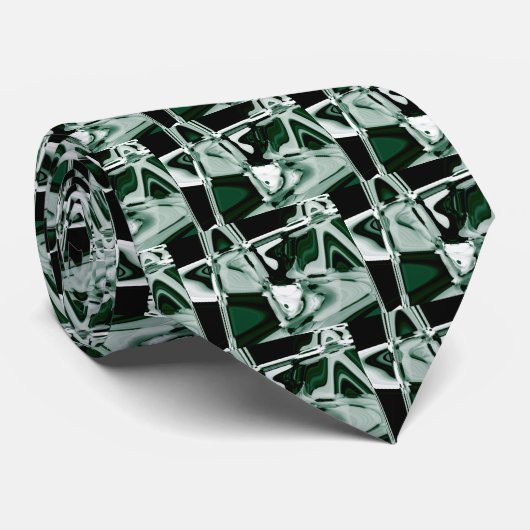 Krawatte Dogwood-Blüten - Smaragd (Gerollt)