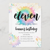 Krawatte Dye Birthday Einladung Gold Einladung Rai (Vorne/Hinten)