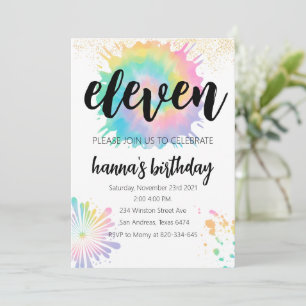 Krawatte Dye Birthday Einladung Gold Einladung Rai