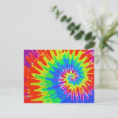 Krawatte-Dye-Cartoon Postkarte (Stehend Vorderseite)