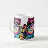 Krawatte-Dye Coole Katze Kaffeetasse (Vorderseite Links)