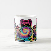 Krawatte-Dye Coole Katze Kaffeetasse (Mittel)