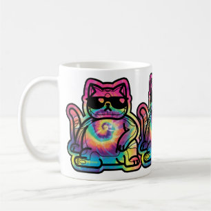 Krawatte-Dye Coole Katze Kaffeetasse
