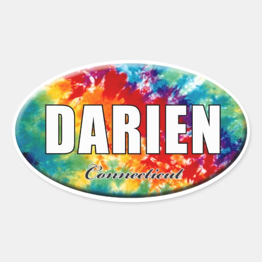 Krawatte Dye Darien, CT Aufkleber (Vorderseite)