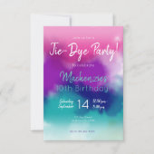 Krawatte Dye farbenfrohe Geburtstagsparty Einladung (Vorderseite)