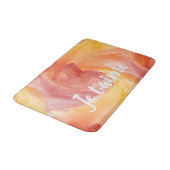 Krawatte-Dye Flame Rote Orangefarbene farbige Lieb Badematte (Schrägansicht)