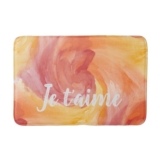 Krawatte-Dye Flame Rote Orangefarbene farbige Lieb Badematte (Vorderseite)