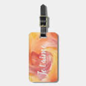 Krawatte-Dye Flame Rote Orangefarbene farbige Lieb Gepäckanhänger (Vorderseite vertikal)