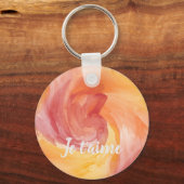 Krawatte-Dye Flame Rote Orangefarbene farbige Lieb Schlüsselanhänger (Vorderseite)