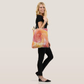 Krawatte-Dye Flame Rote Orangefarbene farbige Lieb Tasche (Am Model)