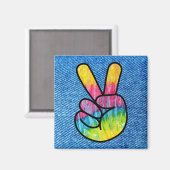 Krawatte-Dye-Friedenssymbol Magnet (Vorderseite/Rückseite)