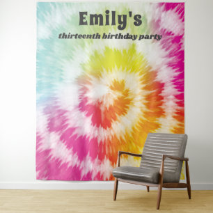 Krawatte Dye Geburtstagsparty Rainbow Hippie Hinte Wandteppich